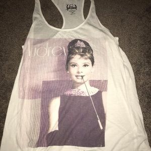 White sheer Audrey tank top